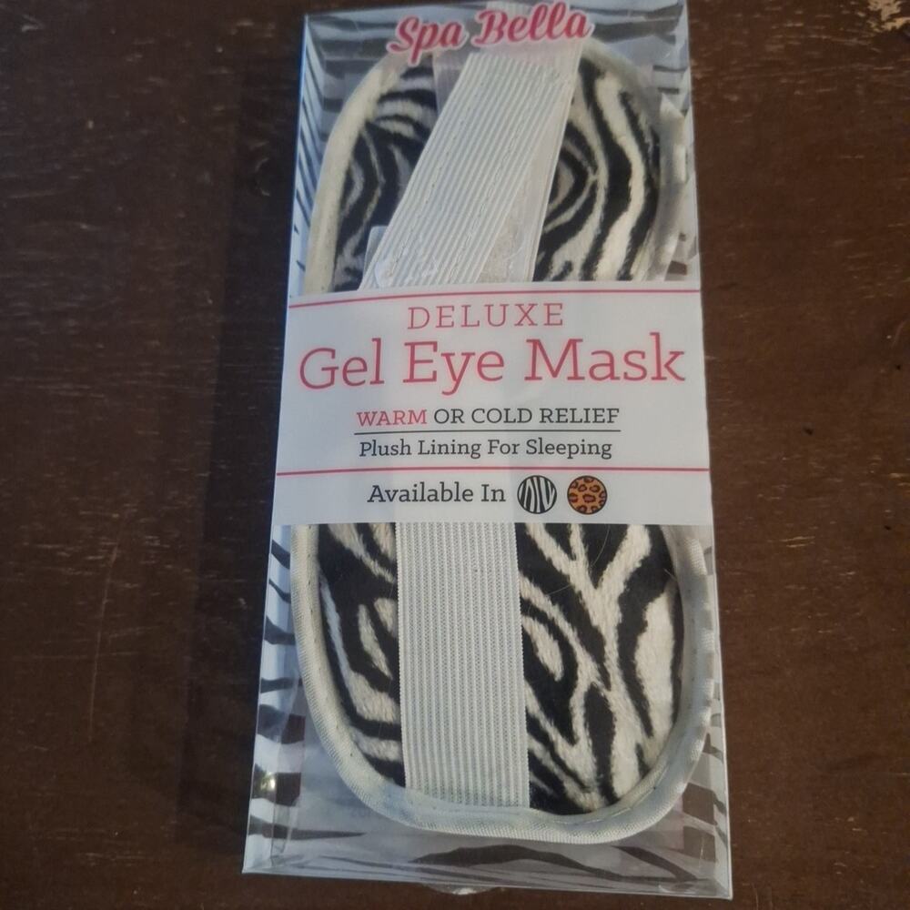 SPA BELLA Deluxe GEL EYE MASK Warm or Cold Relief - Plush Lining for Sleeping